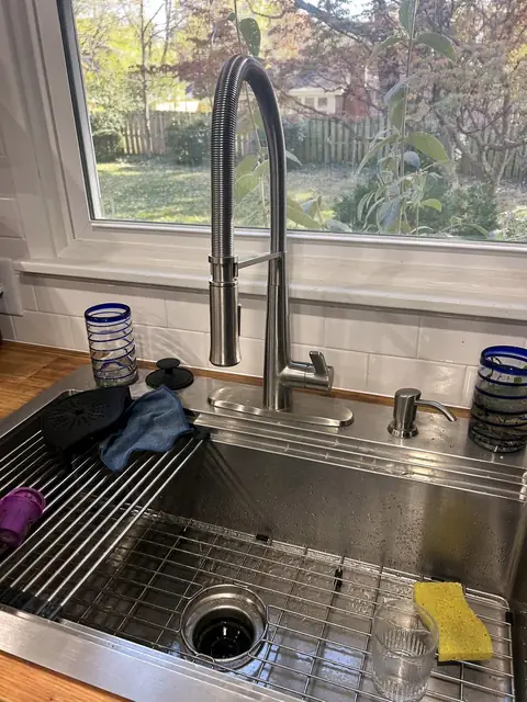 New kitchen faucet installed